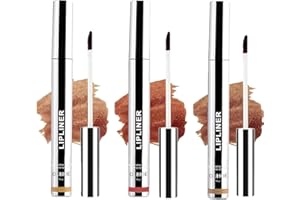 KTOULER 3 Pcs Peel Off Lip Liner Stain,Long Lasting Plumper Peel Off Lip Stain Liner,Highly Pigmented Waterproof,Transfer-proof Lip Tint Stain,Peel Off Lip Stain Liner with Matte Finish (3 Colors/Set, A)