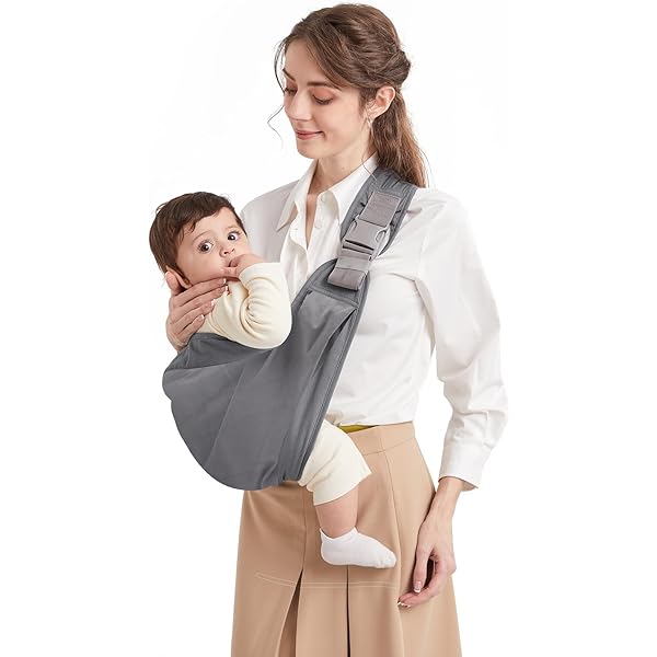 Qookie GO Hüfttrage Grau - Ergonomische Babytrage Aus Bio-Baumwolle Ab 6 Monaten