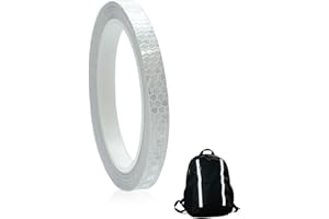 SIYUPU 8M White Reflective Tape for Vehicles Bikes Helmets Clothing, Reflective Stickers Roll Security Marking Reflective Tape Waterproof Adhesive Reflective Tape Outdoor Safety Warning Tape