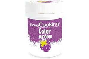 ScrapCooking - Color’ Arôme Violet Mûre 10 g - Colorant Alimentaire en Poudre Saveur Mûre - Ingrédient Pâtisserie pour Gâteaux, Macarons, Entremets, Yaourts - Fabriqué en France - 4061