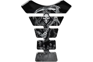 KONGZEE Capricornone Grim Reaper Black and White 3D Resin Domed Gel Tank Pad K1