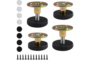 HERKINDNESS Verstellbare Möbelfüße, 4 Stück 27-40 mm Möbelfüße, Höhenverstellbare Füsse für Möbel, mit Dämpfungspads und Montagezubehör, für Schrank Bettfuß Sofas Tische