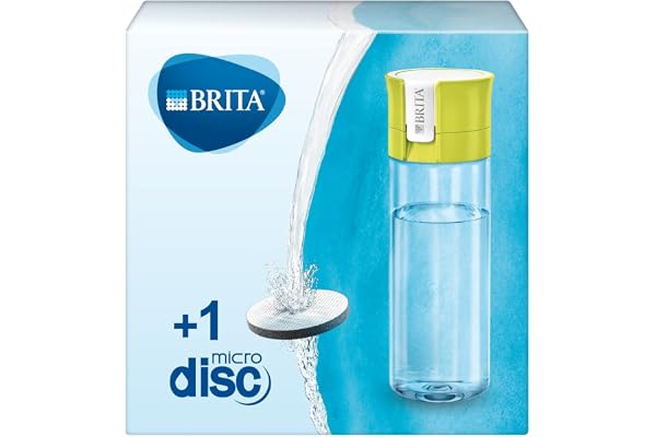 BRITA 4006387061265 Fill&Go Bouteille Filtrante Plastique Vert 7,2 x 7,8 x 24,5 cm