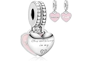 Amuefer 925 Argent Charms Bracelet Collier Pendentif Perles Charme Papillons, Amour, Cadeaux Pour MèRe Anniversaire Cadeaux Tortoises, Voyage Perles Cadeau