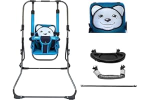 ‎SKYLINE 2-in-1 Children's Swing, Baby Rocker, Garden Swing, Indoor / Outdoor Baby Swing and High Chair dog