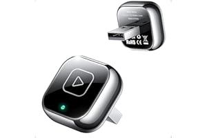 Mavlou Wireless Carplay & Android Auto Adapter, Metal Design Mini & Stable 2-in-1 Dongle, Convert Vehicle's Wired CarPlay/Android Auto to Wireless, for iOS 10+/Android 11+ & Cars from 2016 (Gray)