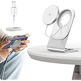 MagSafe laddare med aluminiumstativ, 15 W magnetisk trådlös laddare/trådlös laddningsstation
