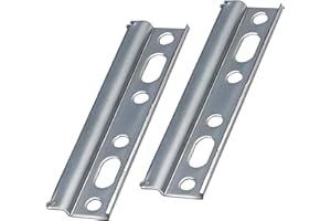 Gedotec Accroche-armoire acier galvanisé H10323 | 2 pièces de support d'armoire à visser Longueur : 10,7 x 2,6 cm | Accroche-meubles | Rail de suspension métallique | Support d'armoire stable