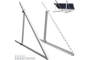 ECO-WORTHY Soporte Placa Solar de 45" (114 cm) con Angulo Ajustable, para Panel Solar de 100W-400W, Barco, Caravana, Techo, Sistema Off-grid