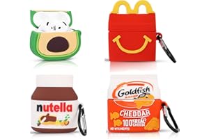 (4 confezioni) Custodia in silicone per auricolari AirPods 4 (2024), XMBYGY Cartoon Ricarica Antiurto Custodia protettiva per cuffie con portachiavi per AirPods 4ª Generazione (V+M+N+G)