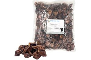 Express Pet Supplies Beef Lung Cube Jerky 100% Natural Air Dried Dog Treat Chew 1kg (160-200 Cubes) Hypoallergenic Ideal Training Treat Small Breed