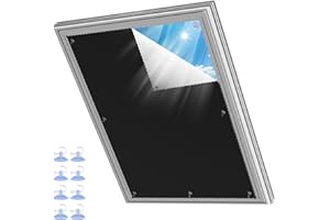 SHRIVEE Persiana Enrollable para Ventana de tejado, protección Solar térmica Opaca, Revestimiento Plateado, Cortina Opaca sin taladrar para Oficina/Estudio (Compatible Velux, CK02, 37 x 58 cm)