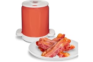 Agoto Microwave Bacon Cooker, BPA Free Plastic, Mess-Free, Splatter-Prof, 18.29 x 16.1 x 16 cm