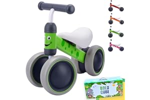 BOLDCUBE My First Bike Baby Balance Bike Bertie the Frog 1 Year Old Baby Gifts Trike Garden Toys Toddler Push Ride On Walker with No Pedals 1st Birthday Present for Boys Girls Age from 6 Months Old
