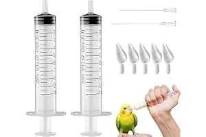 nalaina Baby Bird Feeding Syringe,Parrot Small Pet,Pet Feeding Syringe with Measuring，Used for Feeding Pet Birds and Parrots
