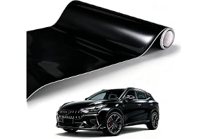 Spurtar Ultra Gloss svart vinylfilm, 30,5 x 152 cm självhäftande
