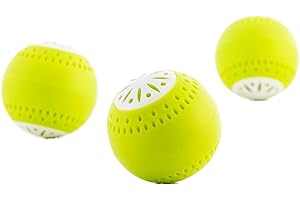 EUROBATT Geruchsentferner Kühlschrank mit AKTIVKOHLE - 3 Stück - OHNE CHEMIE - Kühlschrankkugeln - Geruchsneutralisierer - Geruchsverbesserer