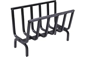 Fonderia Bongiovanni | Brucialegna | porta legna | portalegna da interno | portalegna da esterno | braciere | in ferro per camino e barbecue (cm 40x20x28h)