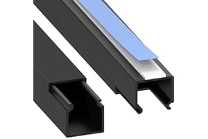 CABLECOACH Habengut Mini goulotte de câbles Plate autocollante pour Mur et Configuration de Jeu, sans perçage, 2 x 1 m, pour Cacher Les câbles, en PVC recouvrable