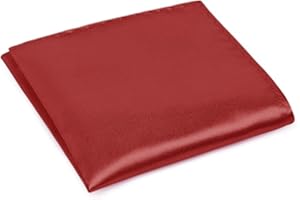 URAQT Pañuelos para Hombres Bolsillos, Handkerchiefs Set de Negocios y Informal, Pañuelo de Bolsillo Cuadrado de Sedoso y Brillante, Pañuelos de Tela Regalo para Hombres (22X22cm, Burdeos)