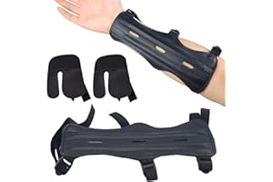 NC Ochraniacz na ramiona zestaw łuczniczy TAIZER 4 szt. łucznictwo zabezpieczające przedramiona, czarne rękawiczki łucznictwo, akcesoria, łucznictwo, dla dzieci, młodzieży, dorosłych, początkujących