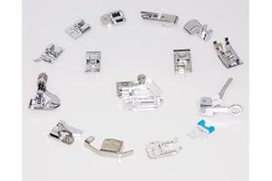 FAMILYMALL 15pcs Piedi Piedi Per Janome Toyota Brother Singer Macchina Da Cucire Domestica (15 pezzi)