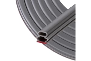 ZSREDHONG 10M Guarnizioni per Porta, Autoadesivo Impermeabile Nastro, Porte e Finestre in TPE Gomma Sigillante per le Fessure 10mm * 10mm Grigio