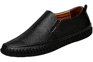 rismart Mocassin Homme Décontracté Plat Cuir à Enfiler Conduire Chaussure Chaussons