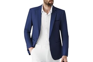 Autsel Blazer Homme Un Bouton Veste de Costume Slim Fit Veston Homme Casual Elégant pour Mariage Business Soirée