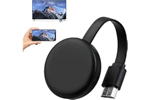 PAICREATE Adaptador HDMI inalámbrico 5G, 1080P, WiFi, Pantalla duplicada, Adaptador de Pantalla inalámbrico para TV, Android, iOS, Windows y Mac, Compatible con DLNA, Airplay y Miracast.