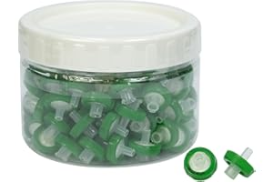 LABFIL Lot de 100 Filtres de Seringue PES 0,45μm, Diamètre de la Membrane de 13 mm, Filtration de Laboratoire à Haut Débit pour Biomed Scientific