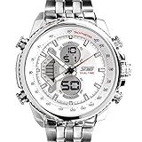 LUXURY DESIGN: Edelstahlband, arabische Zahl Zeitmarke. Mit ihrem puristischen Ziffernblatt, eingebunden in makellos Edelstahlband, sorgt diese Uhr an jedem Handgelenk für einen eleganten und stilvollen Auftritt. Ganz unabhängig davon, ob dieser im Alltagsoutfit oder in Abendgarderobe erfolgt.Wir lieben es, im Büro, und wir lieben es an den Wochenenden.