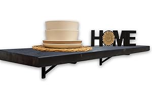 MKGT Rustic Folding Breakfast Bar Table - Wall Mounted (Black, 140 cm)