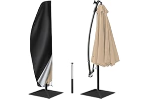 YEEMOUTYLO Parasol Covers Waterproof, Parasol Cover, Garden Umbrella Cover, Garden Umbrella Covers Waterproof, Cantilever Parasol Cover