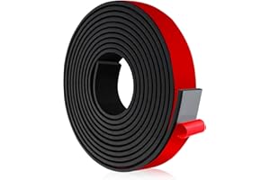 LEFUNOM Tira de goma flexible rollo de caucho 3m×25mm×1,5mm plancha goma antivibración tira de neopreno para protección contra impactos (adhesivo)