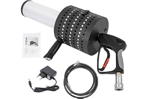 SHZICMY Handhållen dimmaskin pistol 7 färger LED CO2 Jet Machine handstyrd konfettimaskin stadig rökmaskin med 25 m gasbyxor