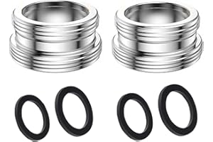 ORTAVA 2 pezzi di adattatori per rubinetto M22 su M24, adattatori filettati per filettatura esterna M22 e M24, ideali per connettori per rubinetti da cucina, risparmio idrico, filtri per l'acqua, tubi
