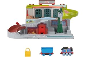 Thomas & Friends ​Fisher-Price Sodor Take-Along Train Set with die-cast Thomas engine for preschool kids ages 3 years and older