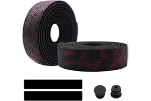Zyluniy Ruban de Guidon Vélo Course Gel Confortable Lot de 2 Anti-Dérapant, Ruban adhésif Cycle d'enroulement Accessoires Cyclisme Route Bikes Accessoires Adhésif PU EVA Souple