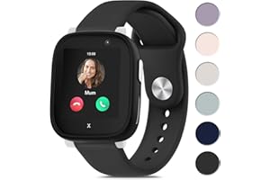 YLK Kinder Armband kompatibel mit Xplora X6 Play Armband für Mädchen Jungen, Weiches Sicheres Silikon Armbänder Wasserdichtes Sport Ersatzarmband für Xplora X6 Uhrenarmbänder, Schwarz