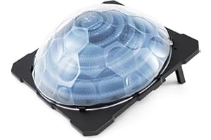 COSTWAY Solar Thermal Pool Heater Dome, Solar Heater Pool Heating System with Stands and Hose Connector, Inground Pool Warmer Equipment (58 x 58 x 32 cm)