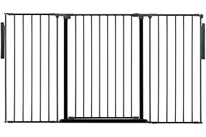 Bettacare Premium Extra Tall Multi Panel Flexible Dog Barrier, up to 200cm Wide, Black, 105cm Tall, Dog Barrier for Pets Dogs and Puppy, Puppy Barrier suitable for Indoor and Outdoor use
