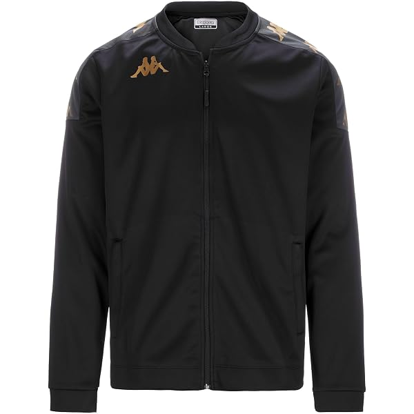 Kappa Sweatshirt AS Monaco Garçon - Sweat à Capuche Officiel Demi-Zip Manches Courtes - Saison 19/20