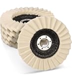 YYTECH Polierscheiben 125mm 5 Stück - Filz Polierfächerscheiben Für Winkelschleifer