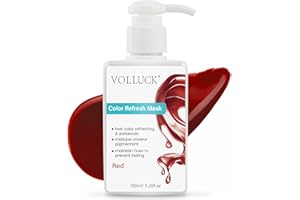 VOLLUCK Color Fresh Mask, 3-in-1 Tönung für Lebendige Haarfarben, Farbmaske für Alle Haartypen (Rot, 150 ML)