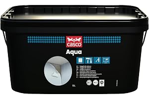 CASCO - Elastiskt vägglim - Casco Aqua - Vit - 5L | För våtrumsmiljöer - Anpassad för svåra underlag - Effektiv lösning vid renovering