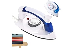 Molbory Mini fer à repasser à vapeur pliable pour voyage, 700 W, avec réglage de la température variable, fer à vapeur portable, mini fer à repasser à sec et à vapeur