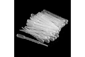 Zhouba Lot de 50 pipettes graduées jetables en plastique pour aérographe 3 ml