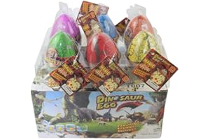 Wenosda Dino Dinosaurier-Drache-Eier, die wachsendes Spielzeug ausbreiten Dino Eier die im Wasser Schlüpfen Große Größe Packung mit 6 Stück, bunten Riss von
