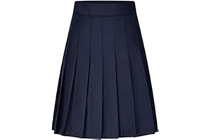 Faltenrock Damen Elegant Einfarbig Midirock Hohe Taille Swing Rock Vintage 1950er Abendrock Knielang Arbeitsrock Plus Size All-Match Collegerock Professioneller Röcke XS-5XL